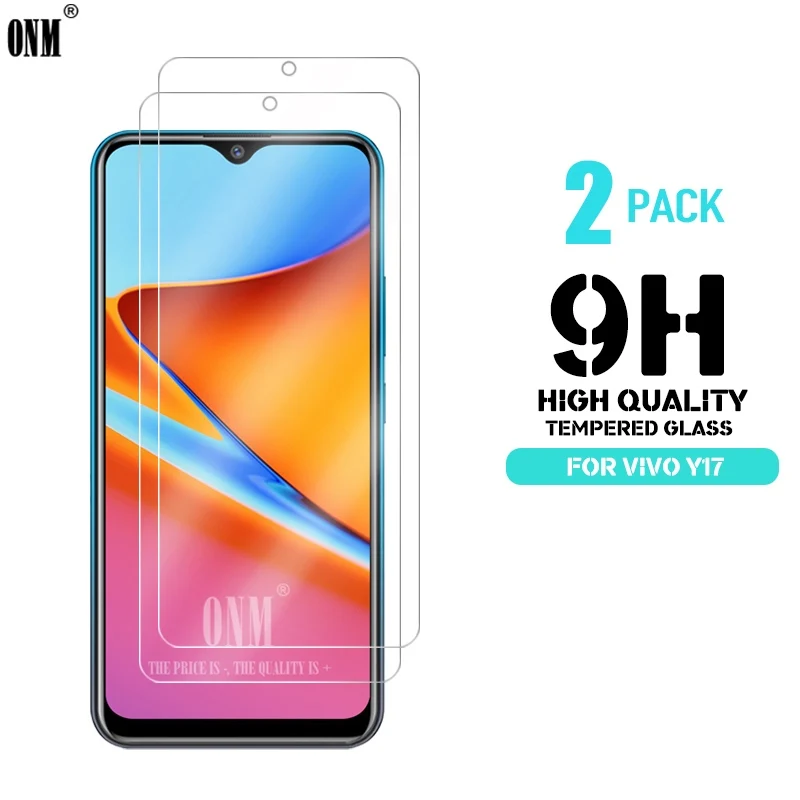 2 шт закаленное стекло для VIVO Y17 2019 Защитное экрана 2.5D 9H Премиум Закаленное