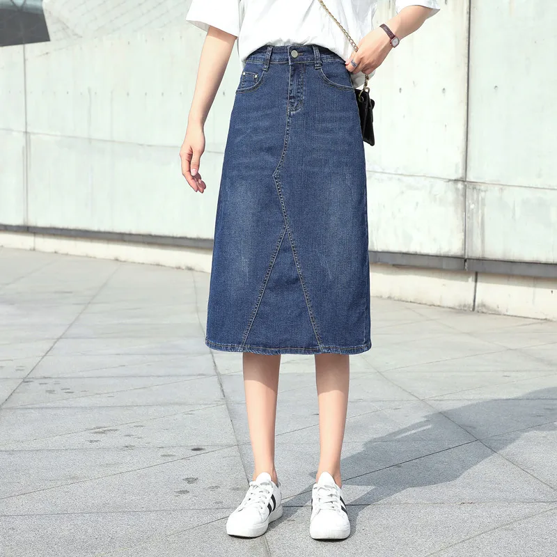 denim skirt medium length