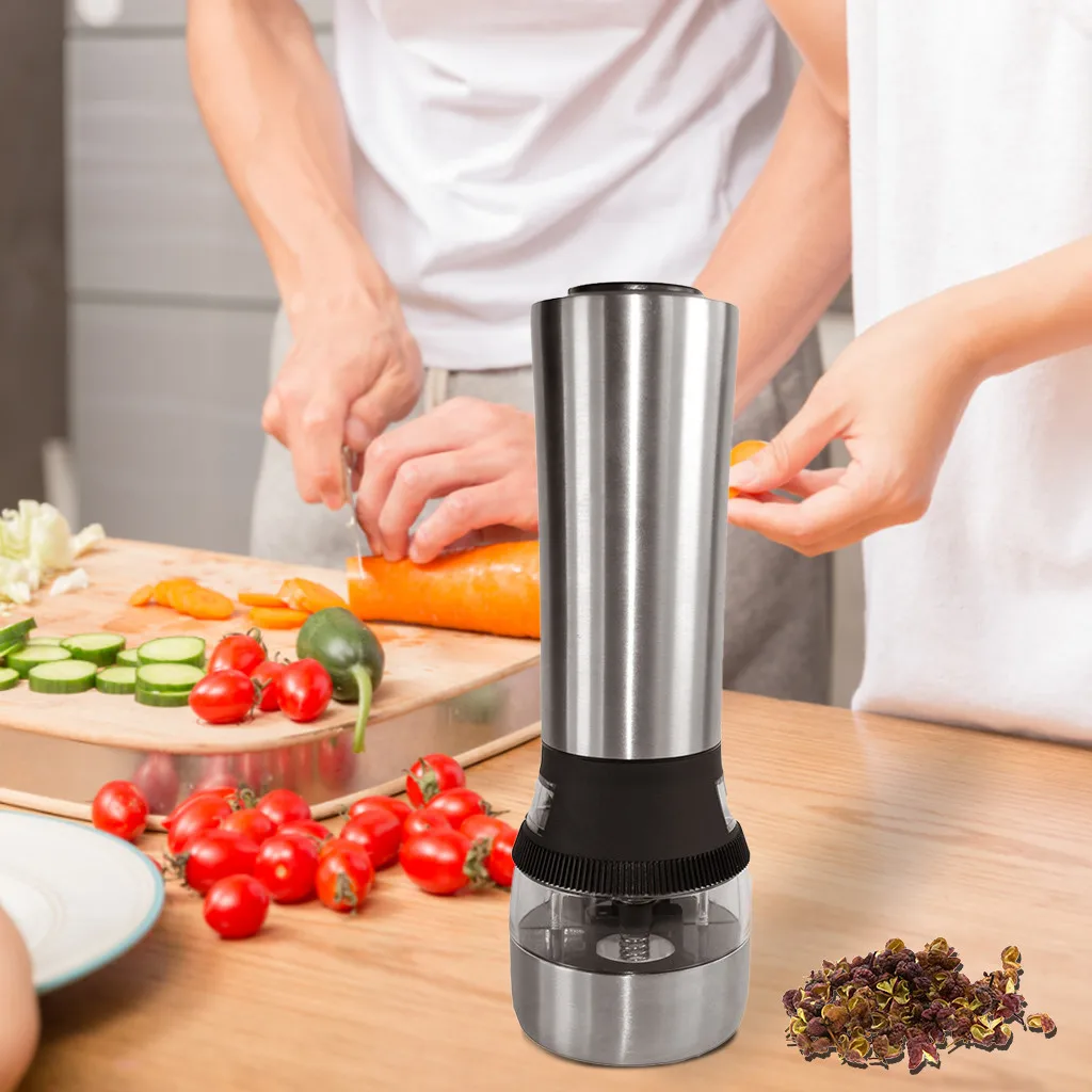 

2019 hot Electric Pepper Salt Mill Grinder Herb Spicy Milling Kitchen Gadget Dropshipping Accessories tool Home New product