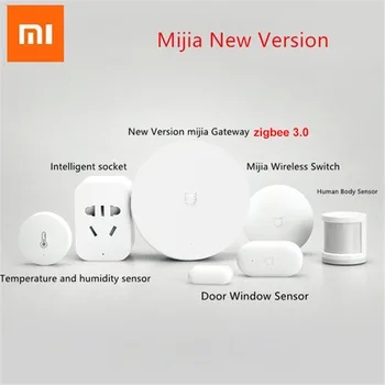 

Xiaomi mijia Smart Home Kits Gateway Hub Door Window Sensor Human body Sensor Cube Wireless Switch Humidity Zigbee Plug D5