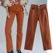 

Jenny&Dave Straight Loose England High Street Fashion Jeans Woman Solid Casual Deim High Waist Jeans Retro Mom Jeans For Women