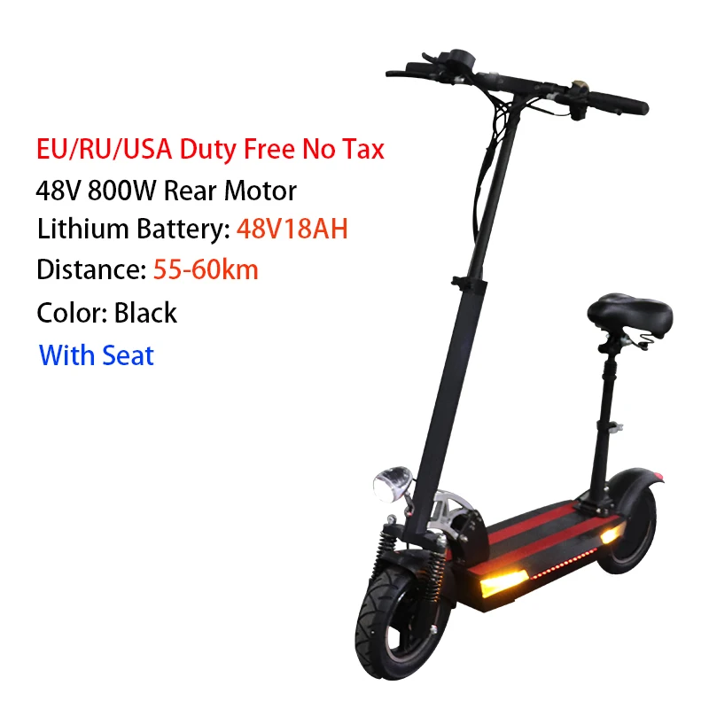 800W 48V18AH Black 48 в 800 Вт Электрический скутер на большие расстояния 100 км литиевая батарея мощный Электрический скейтборд patinete электрический скутер adulto E - Цвет: 800W 48V18AH Black