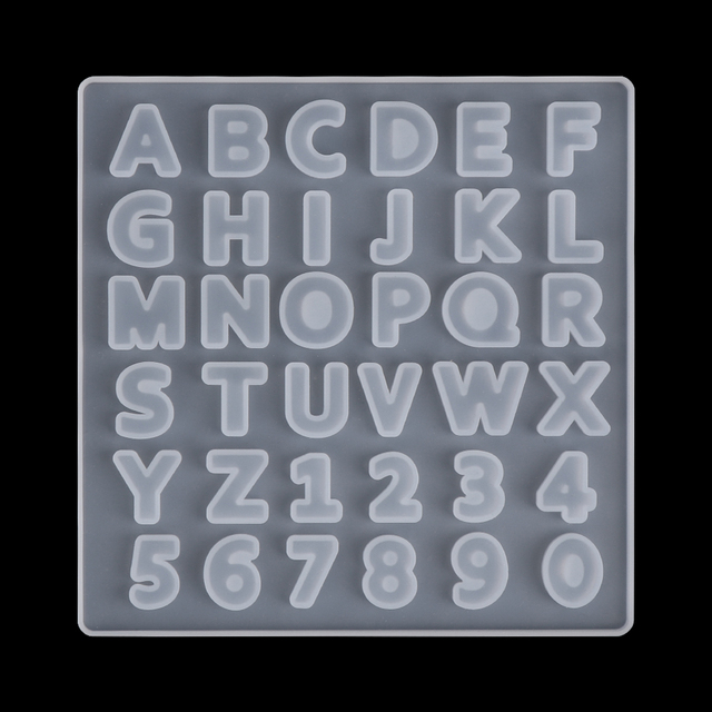 Uppercase Letters Resin Mold Capital Silicone Soft Resin Mould UV Epoxy Jewelry Keychain Pendant Making Tools