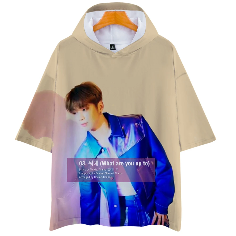 Jiang Daniel Tees Men's Men's / Women's Tops Spring and Summer Street Casual Short Sleeve Hooded T-Shirt Clothes Anime