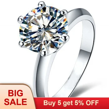 

Hot Solitaire 2ct AAAAA zircon cz 925 Sterling silver Women engagement Wedding Band Ring Sz 4-10 Gift