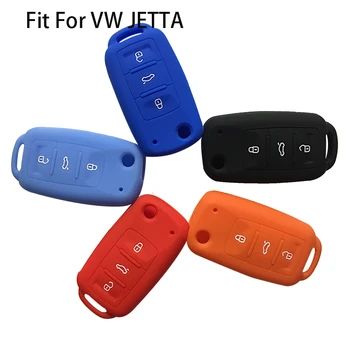 

Silica Gel Key Cover Cap For VW JETTA Flip Key Case Car Key Cover For Volkswagen JETTA Remote Control Accessories For Car