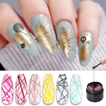 

UR SUGAR Spider UV Gel Nail Polish Elastic Wire Drawing Gel varnish Elasticity Point Line Soak Off Nail Art Gel Varnish DIY
