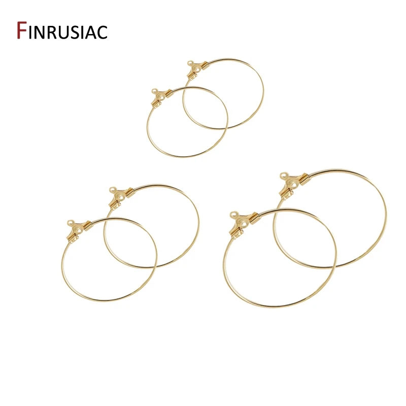

25mm/30mm/40mm Round Circle Ring Charms Pendant For DIY Earring Accessories 14K Gold Plated Earring Making Supplies