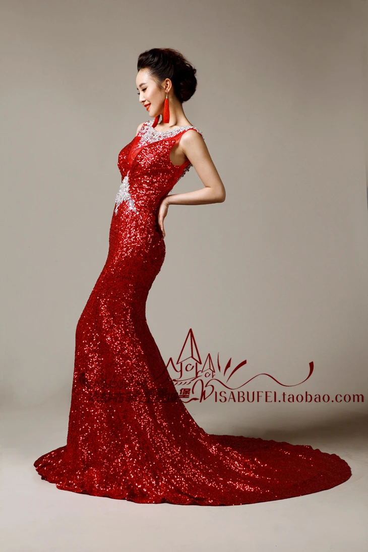 Vestido de festa longo сексуальное Кристальное вечернее платье, расшитое бисером красное расшитое блестками длинное вечернее платье Русалка платья для матери невесты