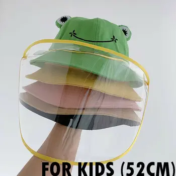 

Kids Anti-spitting Protective Caps Splash-Proof Removable Face Cover Outdoor Sun Protection Anti-Saliva Hats