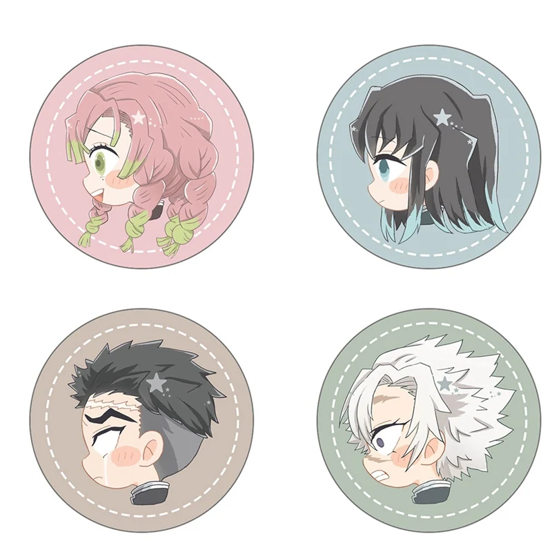 

Anime Badges Demon Slayer: Kimetsu No Yaiba Cosplay Brooch Pins Schoolbag 5.8CM Cartoon Brooch
