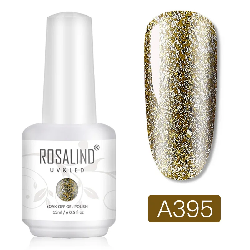 RHA395 ROSALIND Гель-лак гибридные лаки для ногтей Маникюр УФ светодиодный полуперманентный гель для ногтей впитывающий Гель-лак базовое верхнее покрытие 15 мл цвет - Цвет: RHA395