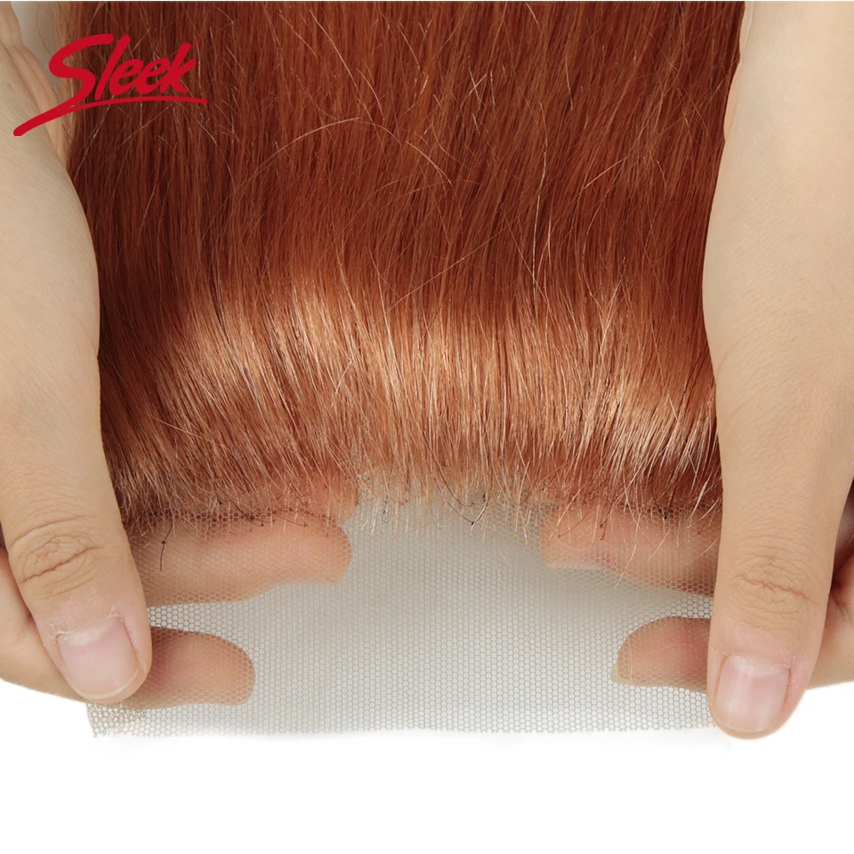 Sleek Mink Blonde Series of Ash Pink Color Brazilian Straight Bundles With Closure 8-26 Inches Remy Human Hair Weave Bunldes