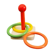 Наружная игра для метания колец для взрослых и семьи, дерево и веревка