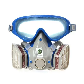 

Dust Gas Mask Face Respirator with Goggles for Chemical Industrial Dust Polishing Paint Decoration Cement Dust