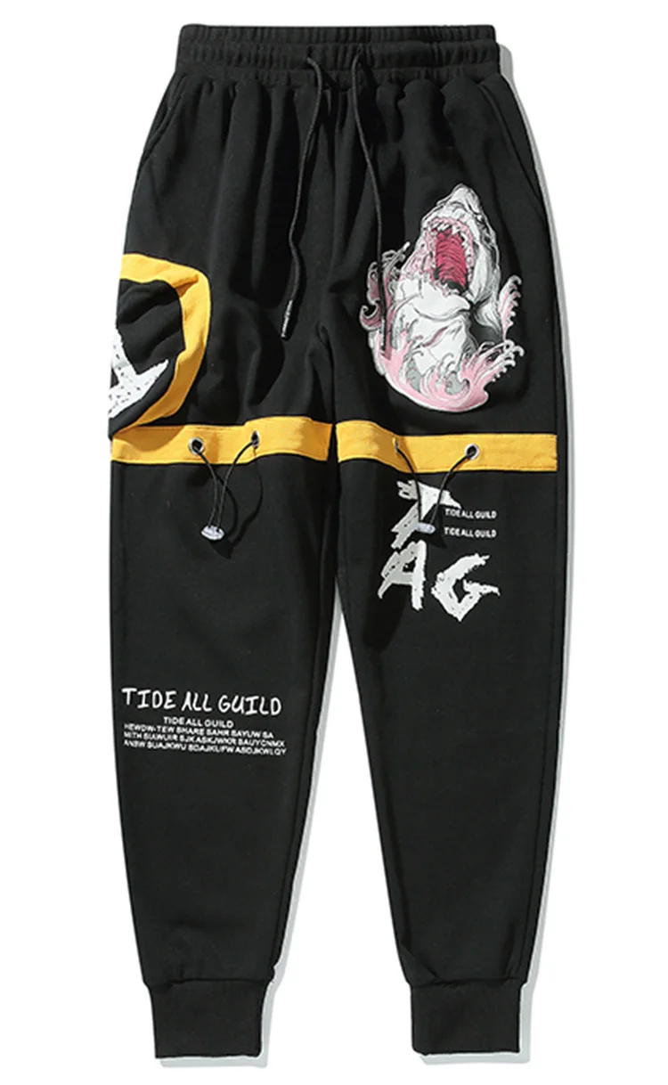 Aolamegs спортивные штаны в стиле хип-хоп с принтом, мужские мешковатые штаны с эластичной резинкой на талии, модные уличные крутые штаны-шаровары, уличная одежда