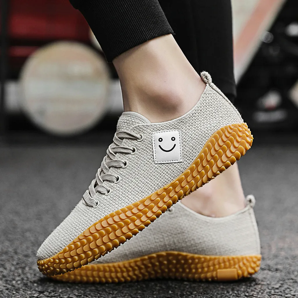 

Pop Fashion Style Men Casual Shoes Hemp Men Shoes Super Light Men Oxfords Comfortable Men Flats 7.13