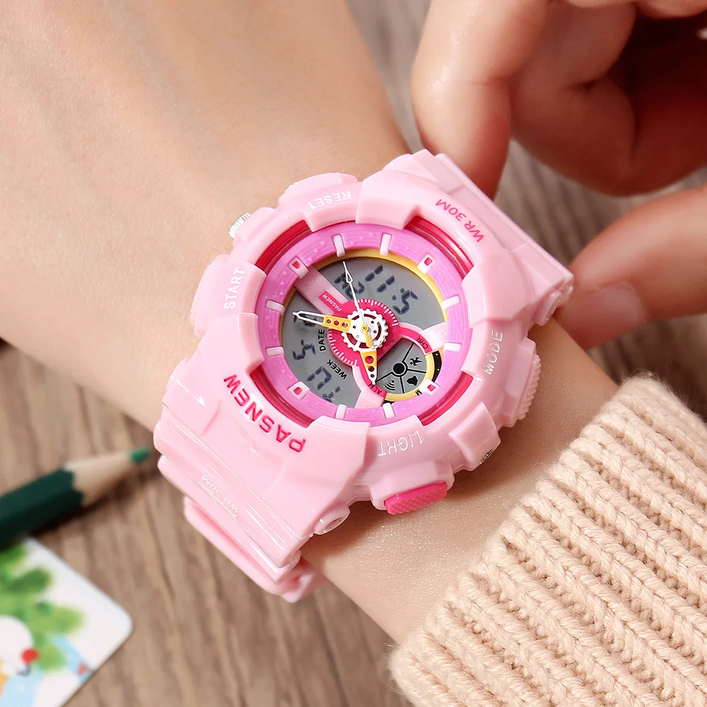 

Pasnew Sports Watch Waterproof Women's Electronic Watch Children STUDENT'S Watch Colorful Candy-Colored Sports Table