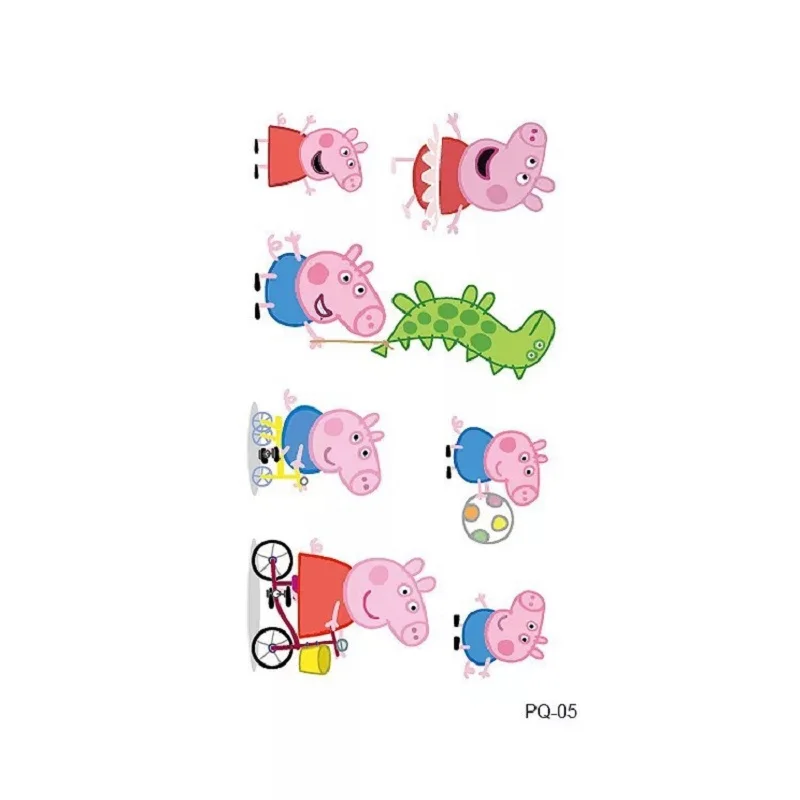 Peppa игрушки "Свинка" мультфильм временная татуировка наклейка паста Джордж Свинья стикерные игрушки Детский Рождественский подарок