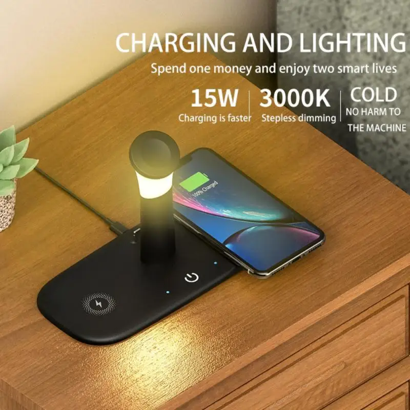 1pc 15W Five In One Wireless Charger For IPhone X 11 12 Sansung Huawei Wireless Charger Apple Watch Headphones