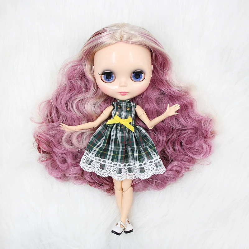 Blyth doll 1/6 joint body white skin три цвета смешивания белых волос Косметика "сделай сам" 30 см bjd подарок для девочки. № 1063/3139/12532