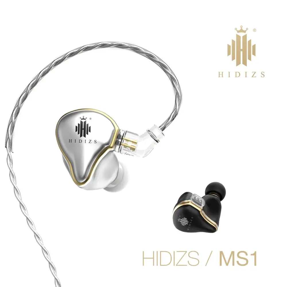 Hidizs Mermaid MS1 Monitor Headphones Wired Audiophile Dynamic Diaphragm Hi Fi IEM Earphones with Detachable Cable
