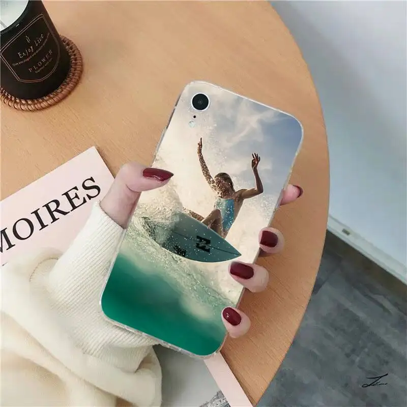 iphone 13 pro max cover Beach Surf Board Ocean Waves Phone Case for iPhone 13 11 12 pro XS MAX 8 7 6 6S Plus X 5S SE 2020 XR cover iphone 13 pro max case clear