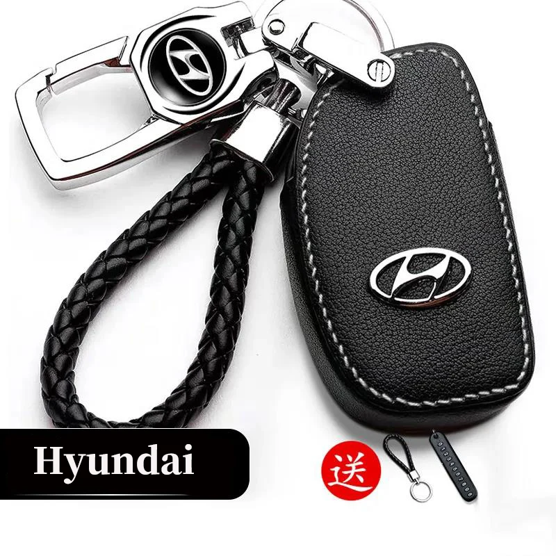 Кожаный чехол для автомобильного ключа Hyundai Ix35 IX45 IX25 I10 I20 I30 HB20 Sonata Verna Solaris Santa Elantra