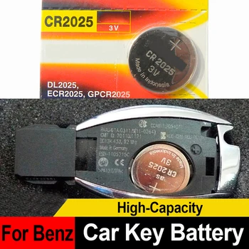 

100% Original CR2025 Button Cell Battery For Mercedes Benz A B C E GLA GLC GLE G Class lithium Battery Car Remote Control Key