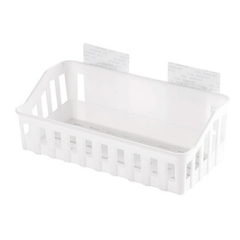 Kitchen bathroom practical wall-mounted shelf convenient and simple someone holds the hanger angle basket home storage box