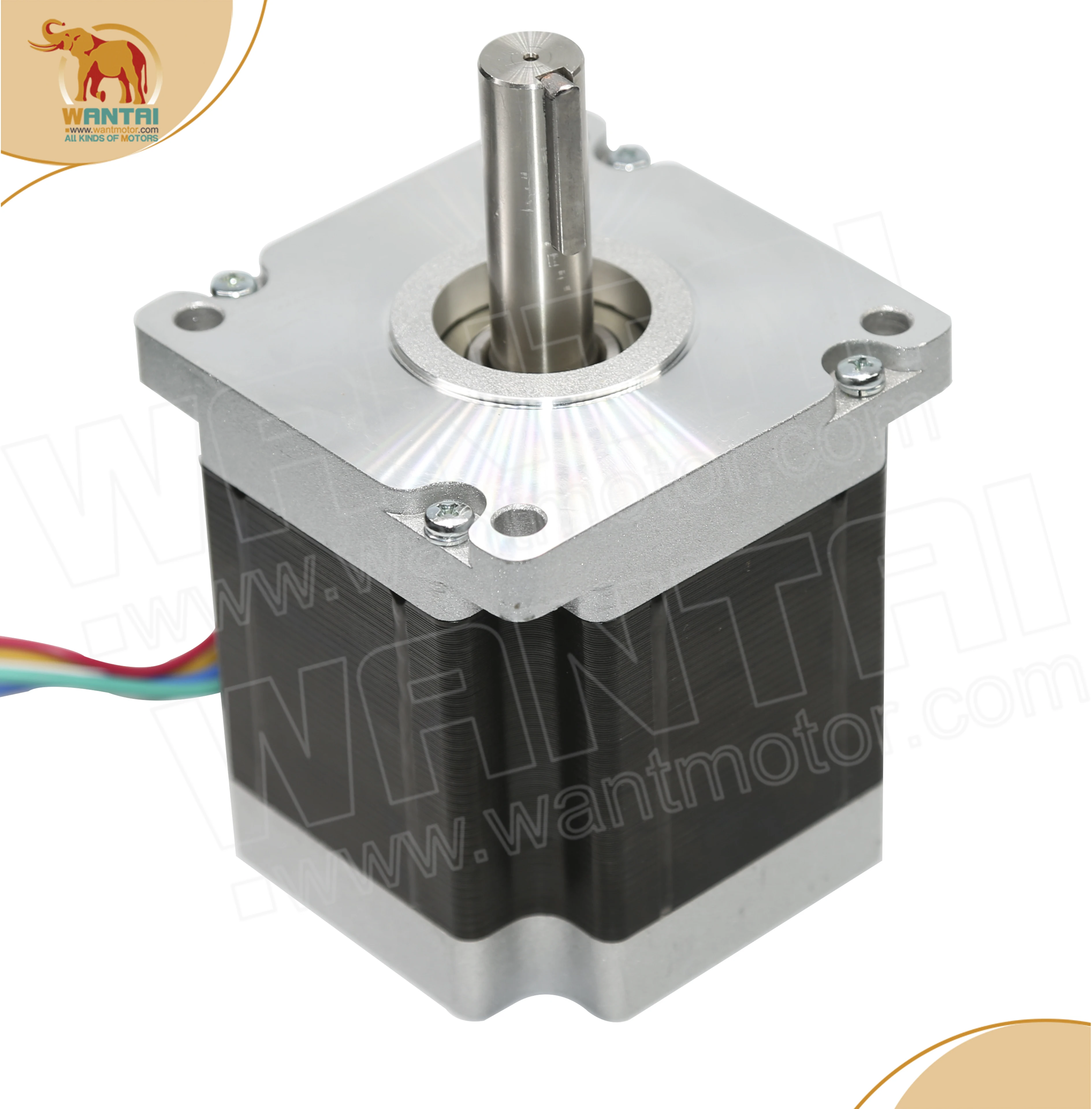 

New Arrival ! 1PC Nema 34 Stepper Motor with 1500OZ-In high torque, 4Leads , 6A CNC Kit wantaimotor cutting milling Engraving