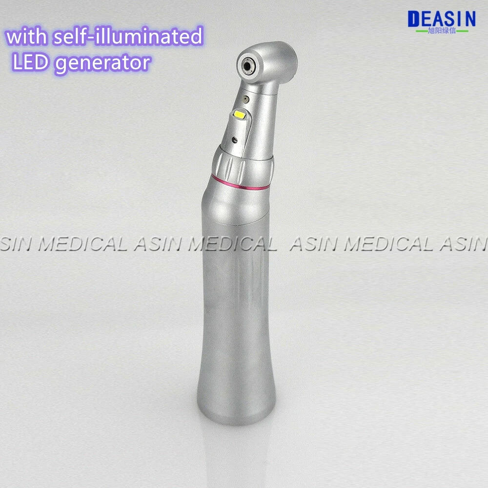  Deasin 1:5 Dental Increasing Speed LED Fiber Handpiece Contra Angle with self-illuminated generator - 4000362219949
