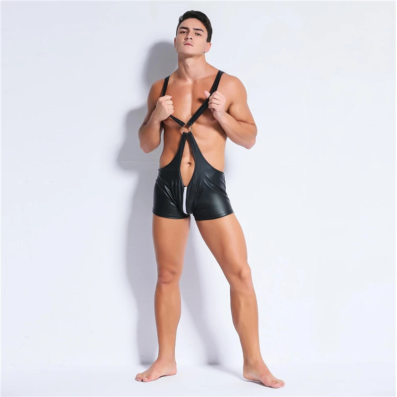 Wetlook-mono fetiche Gay, pantalones de látex, ropa body ajustado erótico, pantalones sexys de baile tipo Polo para BDSM, Bondage, Sexo - AliExpress Novedad y uso especial
