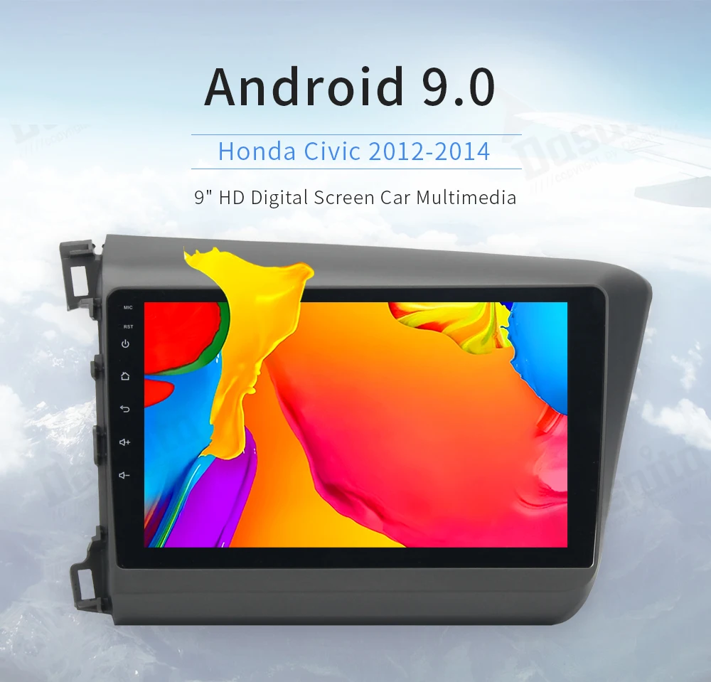 Android 9,0 автомобильный мультимедийный плеер для Honda Civic 2012 2013 с " сенсорным экраном Поддержка gps Navi Радио стерео