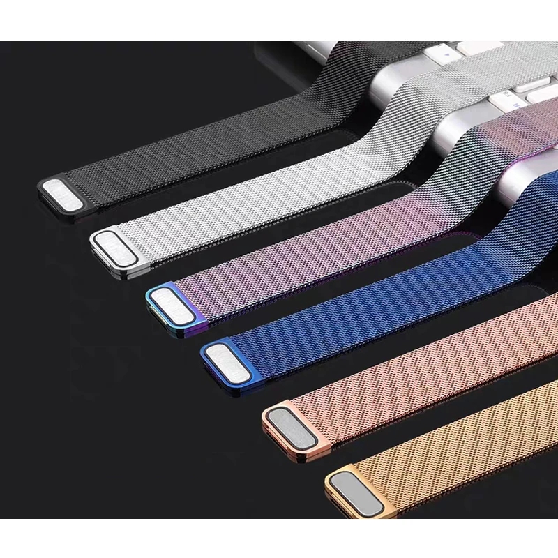 Ремешок для часов, Миланская петля, ремешок для apple watch, ремешок 42 мм, 38 мм, версия apple watch 4 5 44 мм 40 мм, для iwatch, версия 3, 2, 1 нержавеющая сталь магнитный браслет для часов