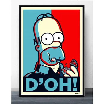 

Cartoon Modern Pictures The Simpsons Scream Home Decor Wall Art Painting Canvas Printed Nordic Style Simple Poster For Boys Room