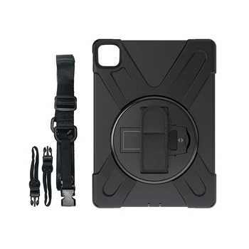 

Tablet Case, Rotatable Tablet Case, Tablet Case with Hand Strap and Shoulder Strap for iPad Pro 11 Inch Black