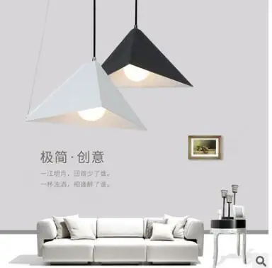 

Factory direct triangle minimalist geometric design restaurant office bar iron chandelier angle adjustable designer led