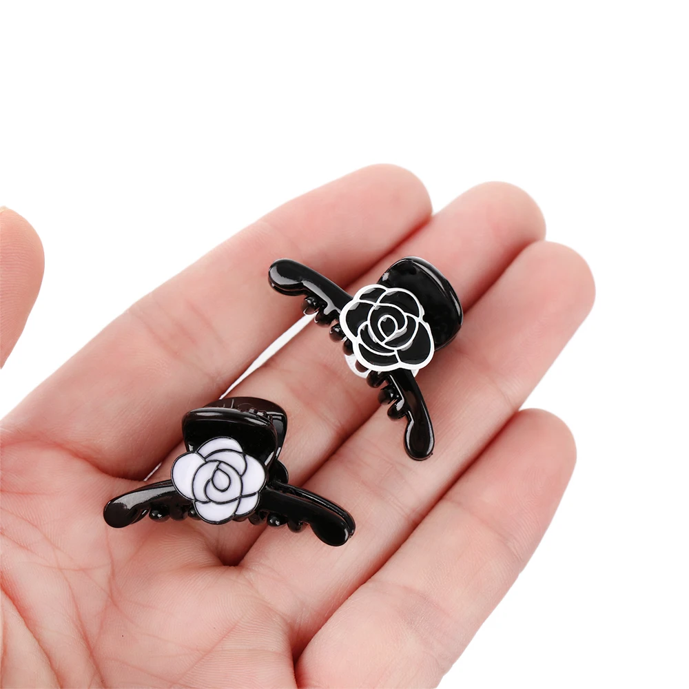 1 шт. заколки для волос с цветком розы яркие блестящие краб девочек женские