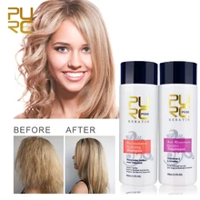 

PURC Professional Keratin Hair Treatment Straightening Curly Hair Clarifying Shampoo for Open Cuticle Supple Smooth Hair Care
