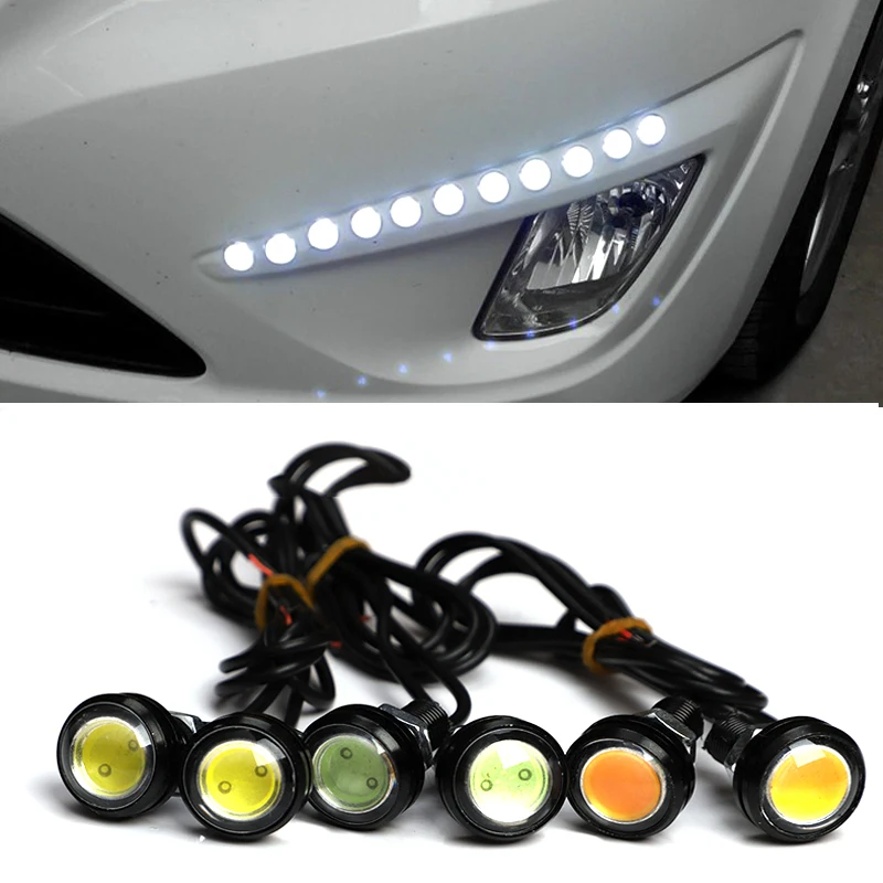 Car Eagle Eye DRL Led Daytime Running Lights 18/23 MM 12V Backup Reversing Parking Signal Automobiles Lamps DRL Car styling