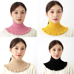 1PC Unisex Detachable Collar Knitted Fake Neck Covers Neck Warmer Autumn Winter Wrap Collar Accessories