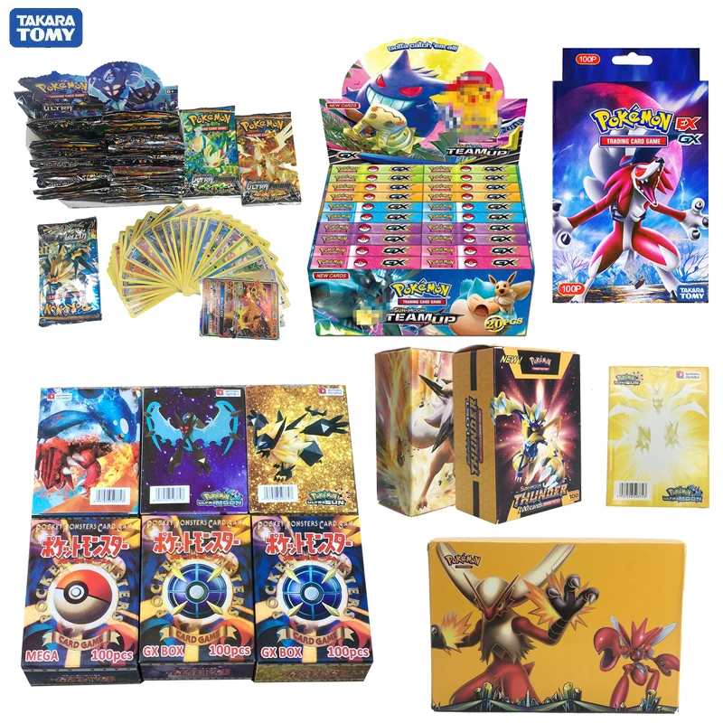 Takara Tomy PTCG карты покемона GX EX MEGA Flash Card Меч Щит Солнце Луна коллекционный Подарок