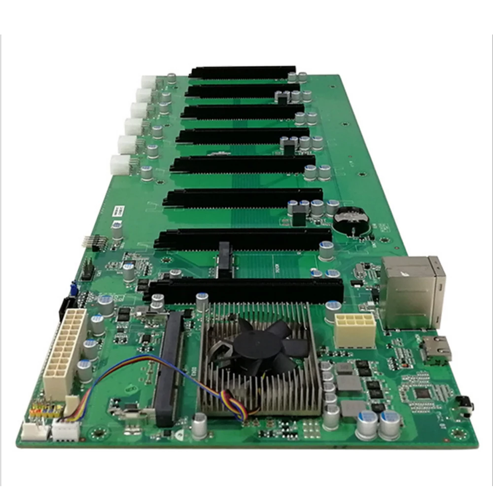 Материнская плата ETH Bitcoin с 8 разъемами для карт DIP DDR3L-1600MHz, материнская плата с питанием SATA LAN HDMI ATX port, материнская плата для майнинга