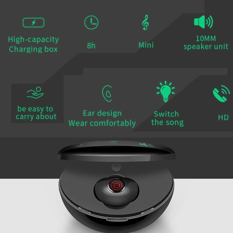 TW-10 мини bluetooth-гарнитура Беспроводная 5,0 наушники Водонепроницаемая гарнитура спортивная Гарнитура микрофон с переносной заряжающий чехол для Xiaomi