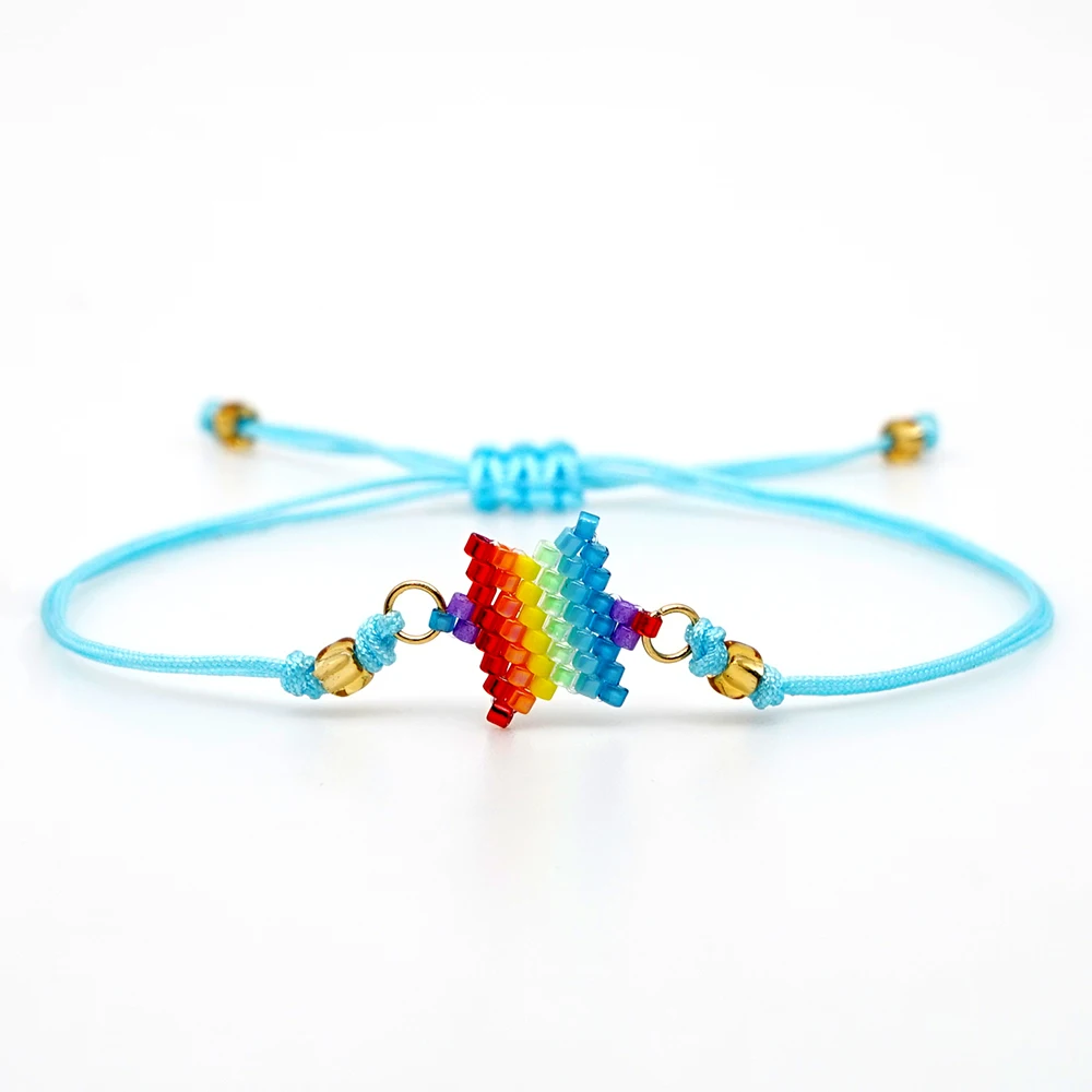 Go2boho радужные браслеты для женщин MIYUKI Звездный браслет Boho шикарные ювелирные изделия Браслеты Mujer нарукавная повязка Новые бусы Bileklik подарок