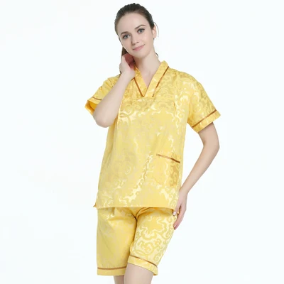 Men's Pajama Sets Couples Summer Warm Men Sleepwear Set Short Sleeve Cotton Pajamas Men Elastic Waist Leisure Outwear Lovers