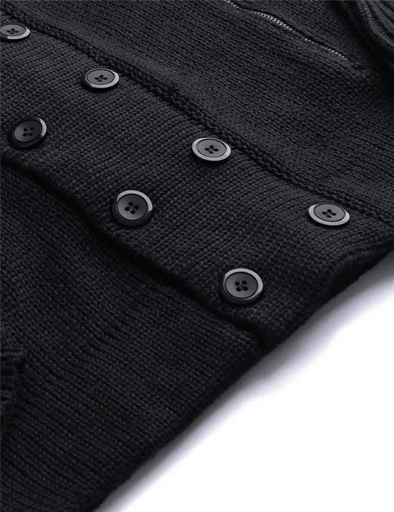 2019 Autumn New Wool Men Sweater Cardigans Winter Business Male Sweater Jacket Coat Men Shawl-Collar Raglan Sleeves Brand MuLS 17