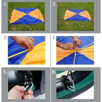 

Portable Beach Waterproof Surf Awning Folding Dinghy Cover Boat Tent Fishing Inflatable Kayak Sun Shade Shelter Canopy