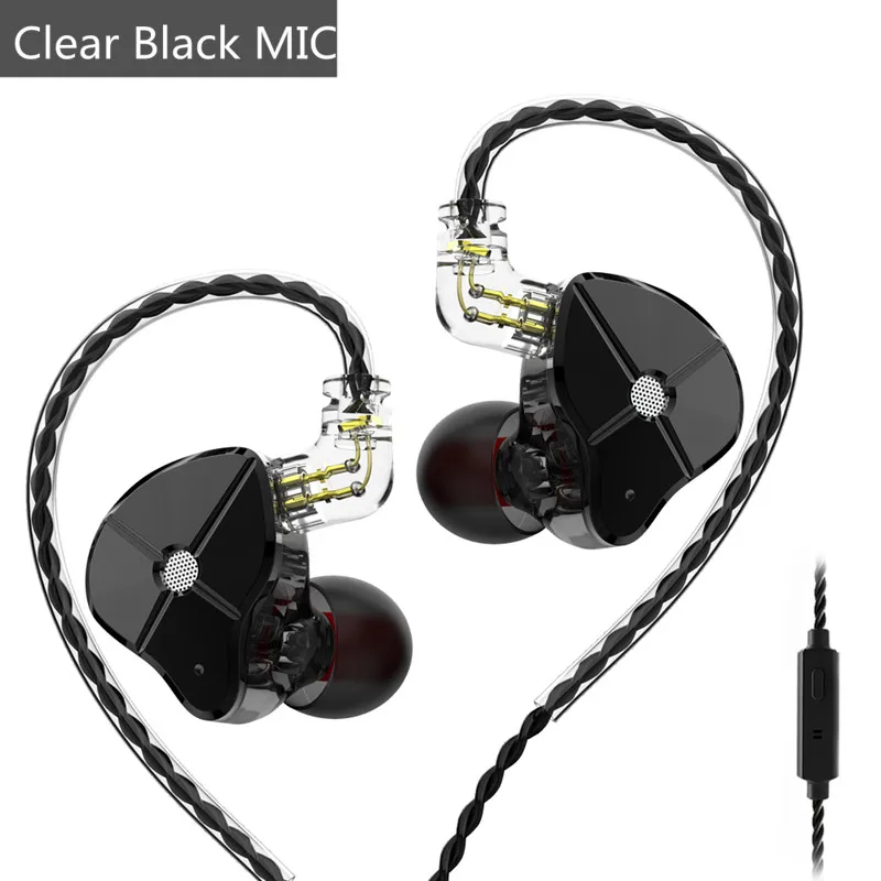 Новейший TRN ST1 1BA+ 1DD в ухо наушник Гибридный HIFI DJ монитор для бега спортивные наушники ушные наушники гарнитура съемный кабель V90 V80 T2 - Цвет: Black with mic